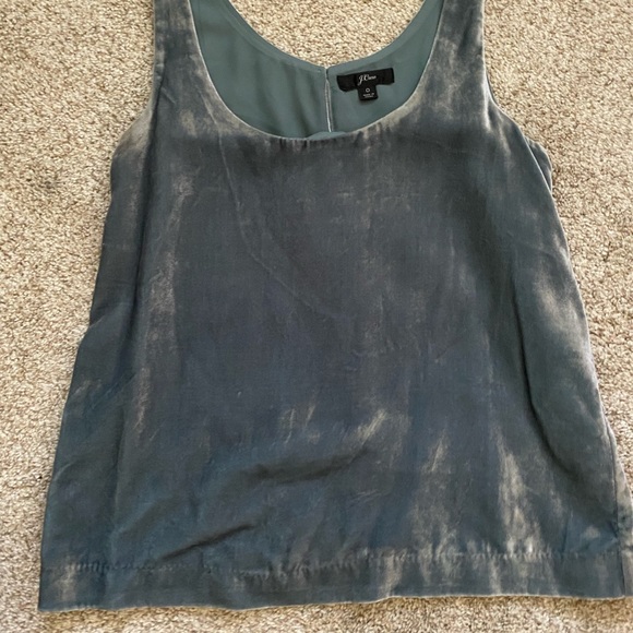 J Crew Sz XS Gray Velvet Top and Skirt 2-Piece Set - Picture 5 of 6